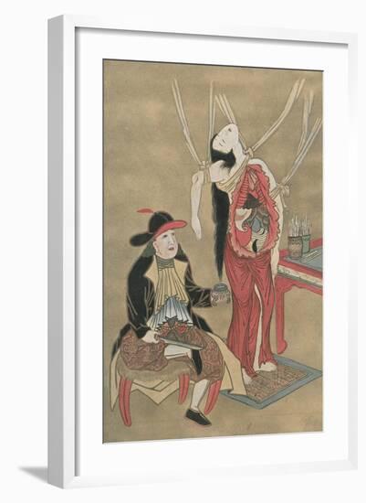 Dutch Physician Anatomizing a Japanese Woman, 18th Century-null-Framed Giclee Print