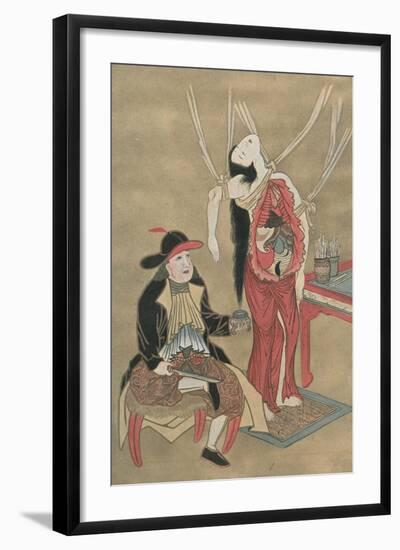 Dutch Physician Anatomizing a Japanese Woman, 18th Century-null-Framed Giclee Print