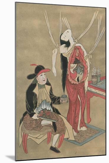 Dutch Physician Anatomizing a Japanese Woman, 18th Century-null-Mounted Giclee Print