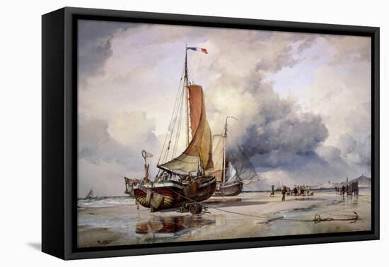 Dutch Pincks at Scheveningen, Holland, 1860-Edward William Cooke-Framed Stretched Canvas