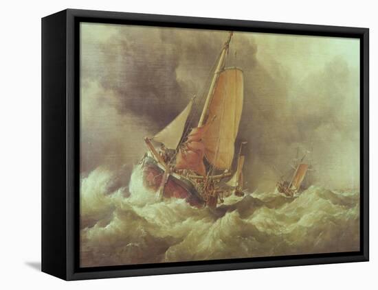 Dutch Pincks Running to Anchor off Yarmouth-Edward William Cooke-Framed Stretched Canvas