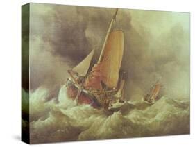 Dutch Pincks Running to Anchor off Yarmouth-Edward William Cooke-Stretched Canvas