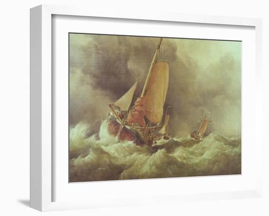 Dutch Pincks Running to Anchor off Yarmouth-Edward William Cooke-Framed Giclee Print