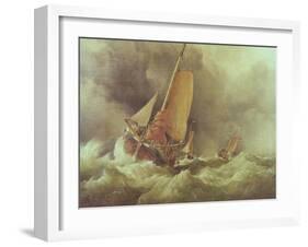 Dutch Pincks Running to Anchor off Yarmouth-Edward William Cooke-Framed Giclee Print
