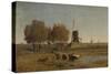 Dutch Polder Landscape Near Abcoude, C. 1877-Paul Gabriel-Stretched Canvas