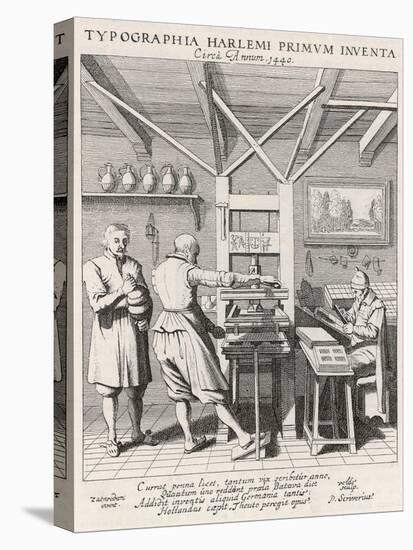 Dutch Print Office 1628-Jan Van Der Velde-Stretched Canvas