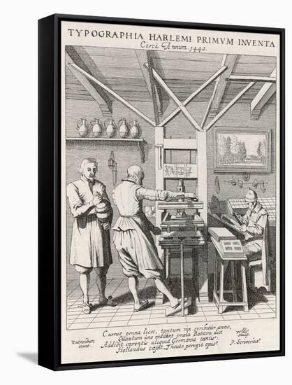 Dutch Print Office 1628-Jan Van Der Velde-Framed Stretched Canvas