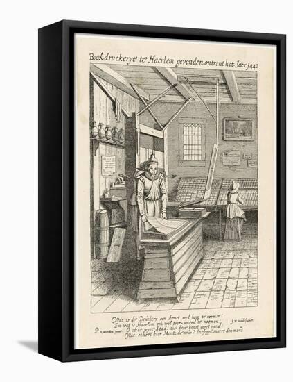 Dutch Printing House, Typesetting and Printing-Jan Van Der Velde-Framed Stretched Canvas