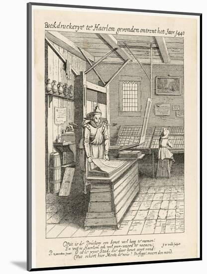 Dutch Printing House, Typesetting and Printing-Jan Van Der Velde-Mounted Art Print
