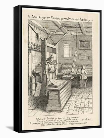 Dutch Printing House, Typesetting and Printing-Jan Van Der Velde-Framed Stretched Canvas