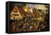 Dutch Proverb Painting, 1580-Pieter Brueghel the Younger-Framed Stretched Canvas