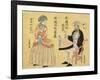 Dutch (Right), American Woman (Left)-Utagawa Yoshiiku-Framed Giclee Print