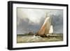 Dutch Sailboat Sailing on the Zuiderzee (Holland). Oil on Canvas, 1848, by Edward William Cooke (18-Edward William Cooke-Framed Giclee Print