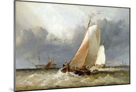 Dutch Sailboat Sailing on the Zuiderzee (Holland). Oil on Canvas, 1848, by Edward William Cooke (18-Edward William Cooke-Mounted Giclee Print