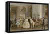 Dutch Salon, Mid 18th Century-Willem II Steelink-Framed Stretched Canvas
