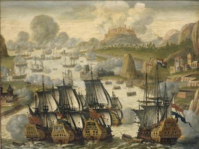 Naval Battle of Vigo Bay, 23 October 1702, from the War of the Spanish Succession, c.1705