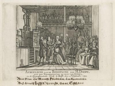 Remonstrant baptism of African woman in Delft, 1794