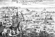 Naval Battle of Vigo Bay, 23 October 1702, from the War of the Spanish Succession, c.1705-Dutch School-Giclee Print