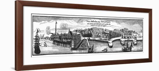 Dutch Settlement of New Amsterdam, 1673-null-Framed Giclee Print