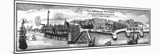 Dutch Settlement of New Amsterdam, 1673-null-Mounted Giclee Print