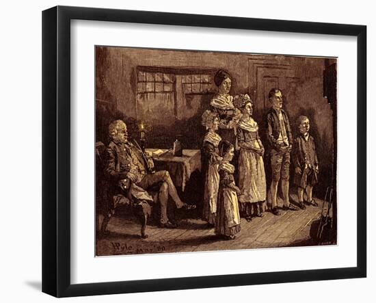 Dutch settlers, New York-Howard Pyle-Framed Giclee Print