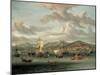 Dutch Shipping Off the Bay of Smyrna with a State Barge-Abraham Storck-Mounted Giclee Print