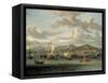 Dutch Shipping Off the Bay of Smyrna with a State Barge-Abraham Storck-Framed Stretched Canvas