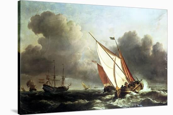 Dutch Shipping Offshore in a Rising Gale-Willem Van De, The Younger Velde-Stretched Canvas