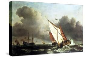 Dutch Shipping Offshore in a Rising Gale-Willem Van De, The Younger Velde-Stretched Canvas