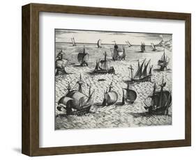 Dutch Ships, 18th Century-null-Framed Giclee Print