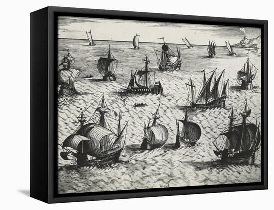 Dutch Ships, 18th Century-null-Framed Stretched Canvas