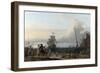 Dutch Ships in the Roadstead of Texel;-Ludolf Bakhuysen-Framed Art Print