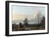 Dutch Ships in the Roadstead of Texel;-Ludolf Bakhuysen-Framed Art Print