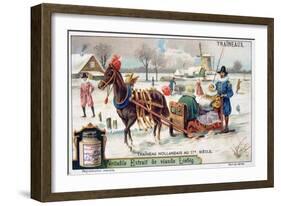 Dutch Sleigh, 17th Century-null-Framed Giclee Print