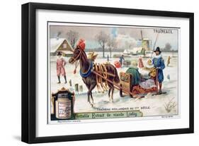 Dutch Sleigh, 17th Century-null-Framed Giclee Print