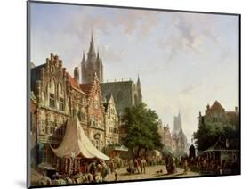 Dutch Street Scene-Adrianus Eversen-Mounted Giclee Print