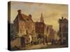 Dutch Street Scene-Willem Koekkoek-Stretched Canvas