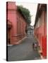 Dutch Style Buildings, Thick-Walled and Various Hues of Salmon Pink Stucco, Malacca, Malaysia-Carl Mydans-Stretched Canvas