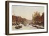 Dutch Town in Winter-Pierre Tetar Van Elven-Framed Giclee Print