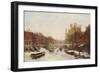 Dutch Town in Winter-Pierre Tetar Van Elven-Framed Giclee Print