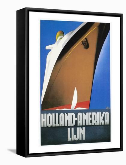Dutch Travel Poster, 1932-Willem Ten Broek-Framed Stretched Canvas