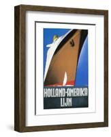 Dutch Travel Poster, 1932-Willem Ten Broek-Framed Premium Giclee Print