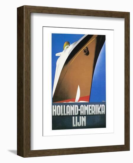 Dutch Travel Poster, 1932-Willem Ten Broek-Framed Premium Giclee Print