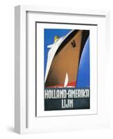 Dutch Travel Poster, 1932-Willem Ten Broek-Framed Premium Giclee Print