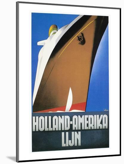Dutch Travel Poster, 1932-Willem Ten Broek-Mounted Premium Giclee Print