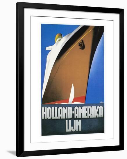 Dutch Travel Poster, 1932-Willem Ten Broek-Framed Premium Giclee Print