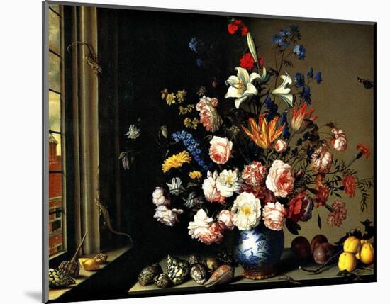 Dutch Vase of Flowers by a Window-Balthasar van der Ast-Mounted Giclee Print