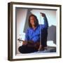 Dutch Violinist Andre Rieu Relaxing, Taking Practice Break with Violin-Ted Thai-Framed Premium Photographic Print