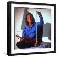 Dutch Violinist Andre Rieu Relaxing, Taking Practice Break with Violin-Ted Thai-Framed Premium Photographic Print