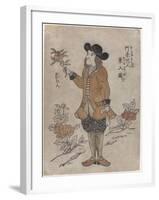 Dutch VOC employee in Nagasaki, c.1700-Japanese School-Framed Giclee Print